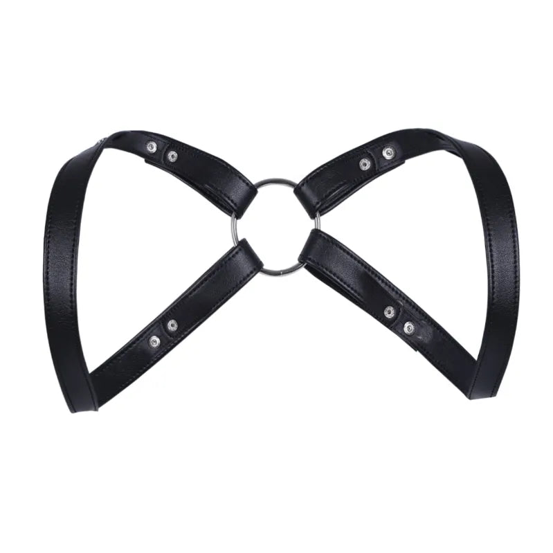 Chest Harness Bondage Clubwear PU Leather