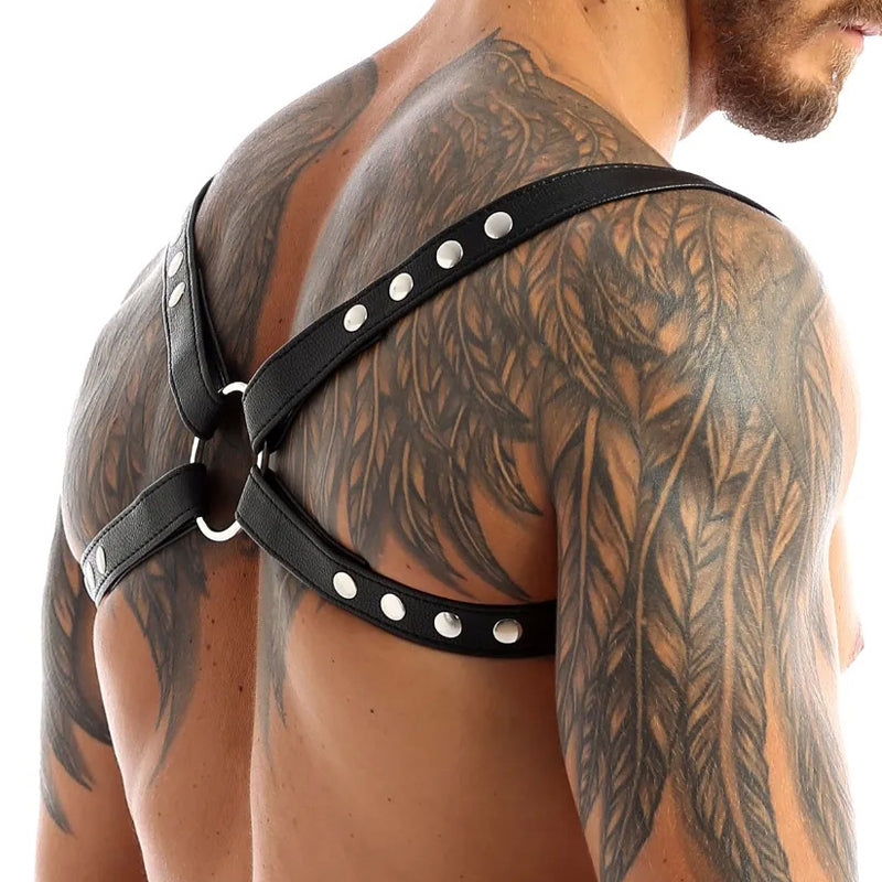 Chest Harness Bondage Clubwear PU Leather