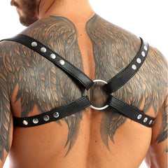 Chest Harness Bondage Clubwear PU Leather