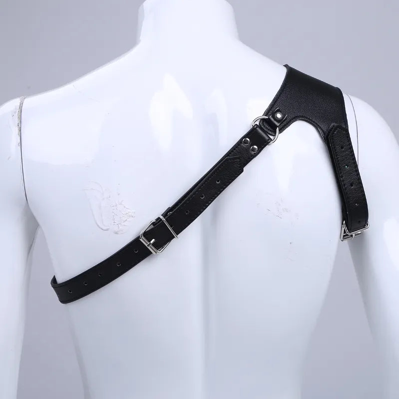 Chest Shoulder Harness Muscle Bondage PU Leather