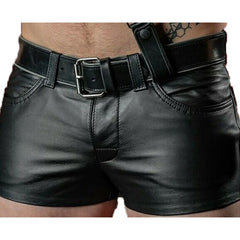 Shorts sexys de piel sintética (sin cinturón)