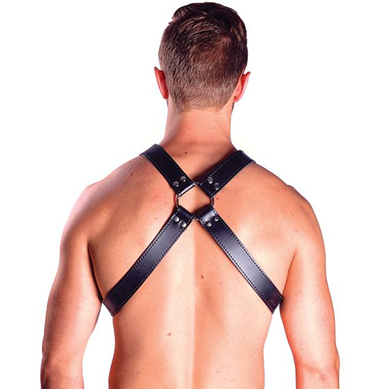 Mister B Leather Top Harness With Snap Studs