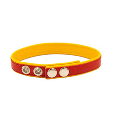 Mister B Leather Circuit Biceps Band - Red Yellow