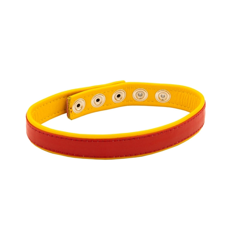 Mister B Leather Circuit Biceps Band - Red Yellow