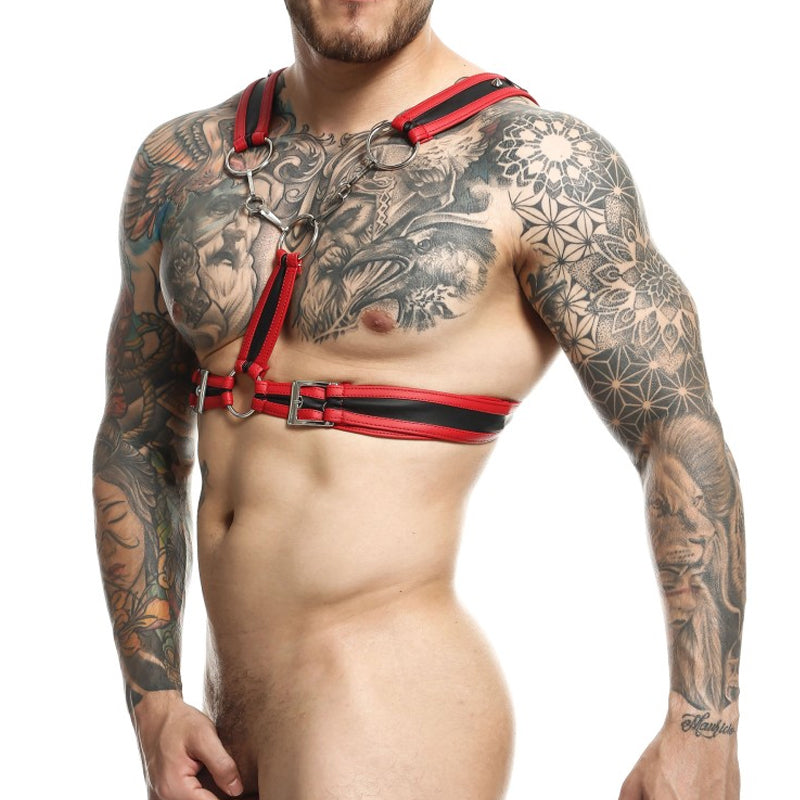 DNGEON Cross Chain Harness Red