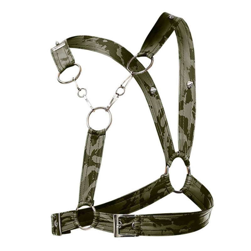 DNGEON Cross Chain Harness Camo Green