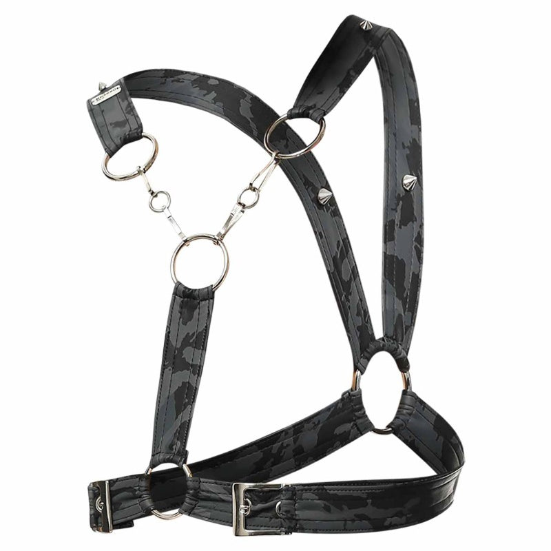 DNGEON Cross Chain Harness Camo Grey