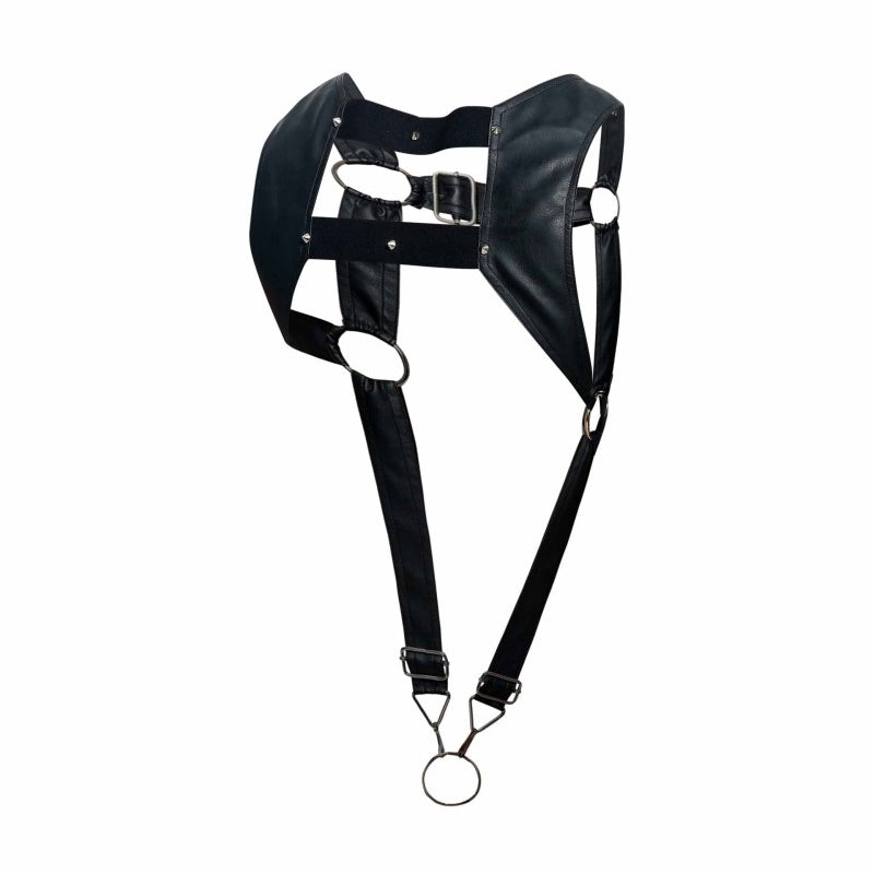 DNGEON Crop Top Cockring Harness Black