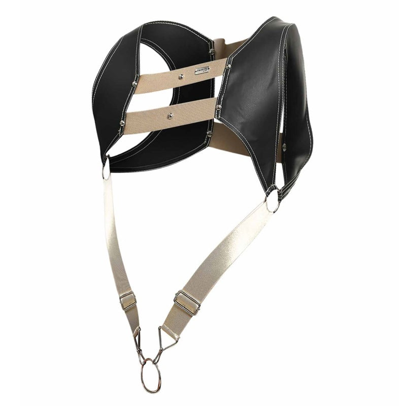 DNGEON Crop Top Cockring Harness Gold