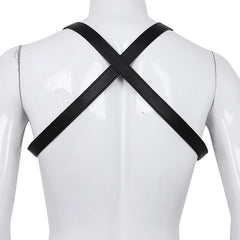 Chest Harness BDSM Clubwear PU Leather X Shape Back