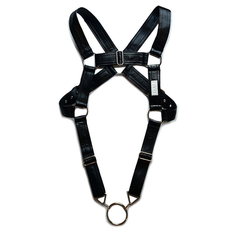 Cross Cockring Harness Black