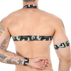 Armee / Militär Harness V-Form mit Ring Tarnfarbe Grün