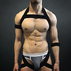 Club Party Body Harness Black