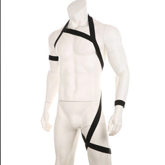 Club Party Body Harness Black 1 Leg