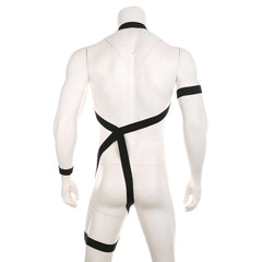 Club Party Body Harness Black 1 Leg