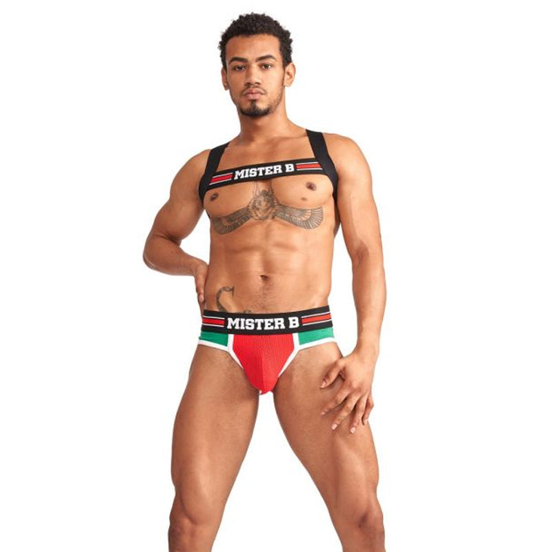 Mister B Urban Club Harness X-back Striped Red