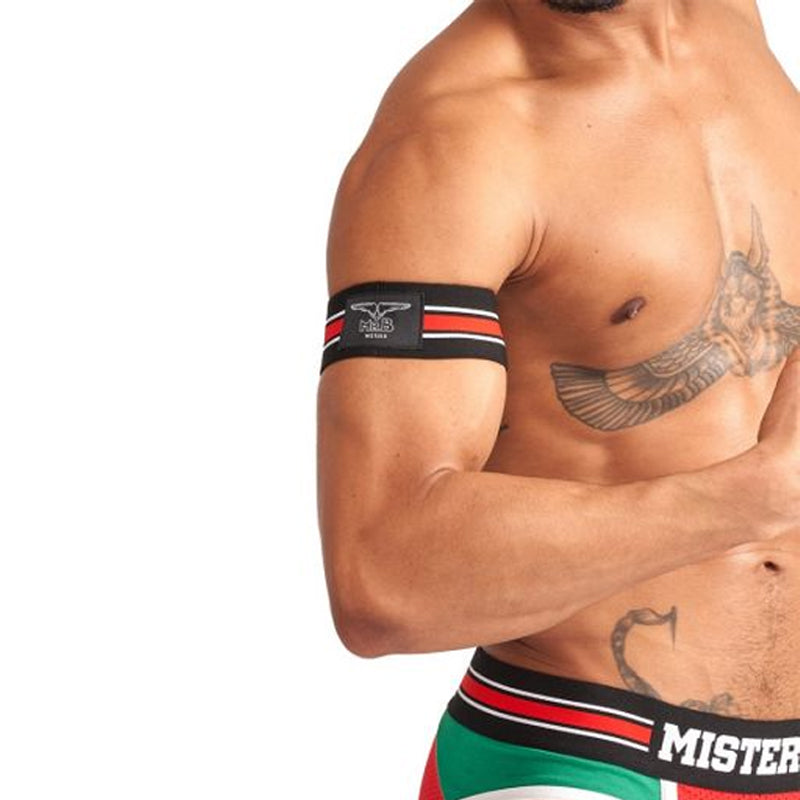 Mister B Urban Club Biceps Bands Striped Red