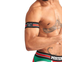 Mister B Urban Club Biceps Bands Striped Red