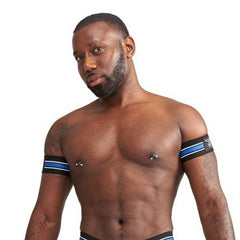 Mister B Urban Club Biceps Bands Striped Blue