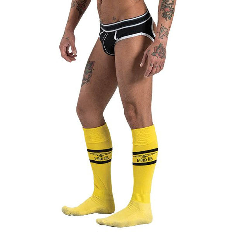 Mister B URBAN Football Socks with Pocket Yellow