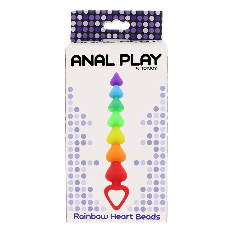 ToyJoy Anal Play Rainbow Heart Beads PRIDE Edition