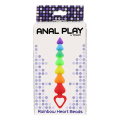 ToyJoy Anal Play Rainbow Heart Beads PRIDE Edition