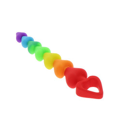 ToyJoy Anal Play Rainbow Heart Beads PRIDE Edition