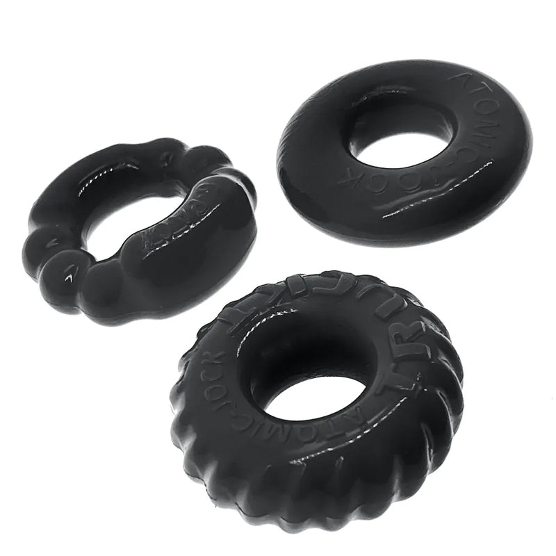 Oxballs BONEMAKER Juego de 3 anillos para el pene - Negro