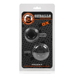 Oxballs TRUCKT Paquete de 2 anillos para el pene - Negro