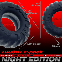 Oxballs TRUCKT Paquete de 2 anillos para el pene - Negro