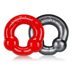 Oxballs Ultraballs Penisring 2er-Pack Stahl + Rot